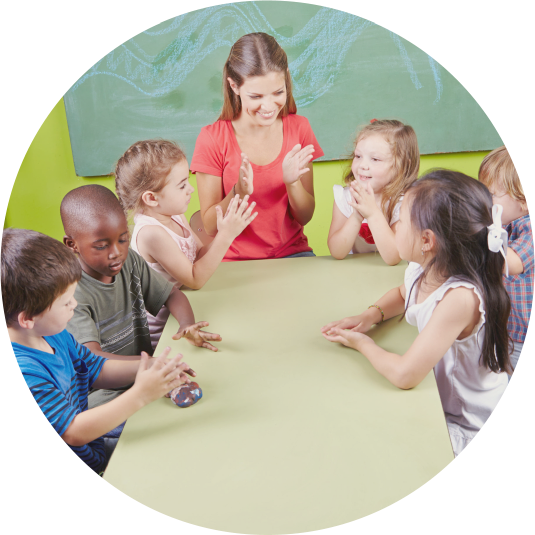 students listening to their teacher